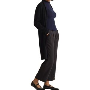 Quince NWT Mongolian Cashmere Duster Cardigan Sweater Black Size S